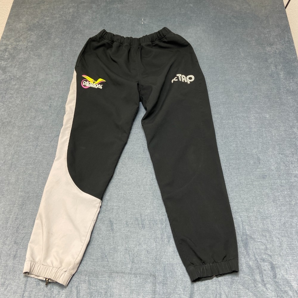 Pantanal Matogrossense Track Pants Womens M Black Classic Ankle Zip Tapered Leg